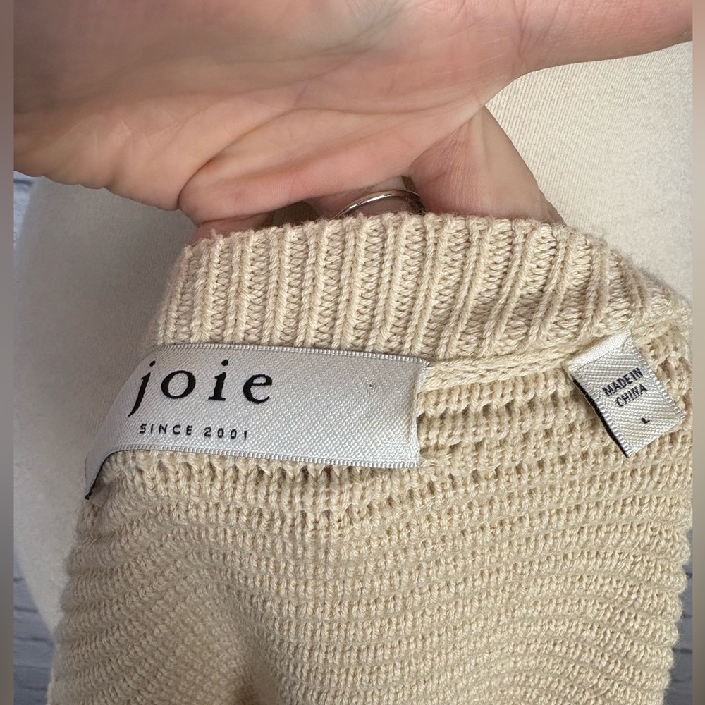 Joie Bleached Stone Angelia Sweater size Large - Picture 9 of 9